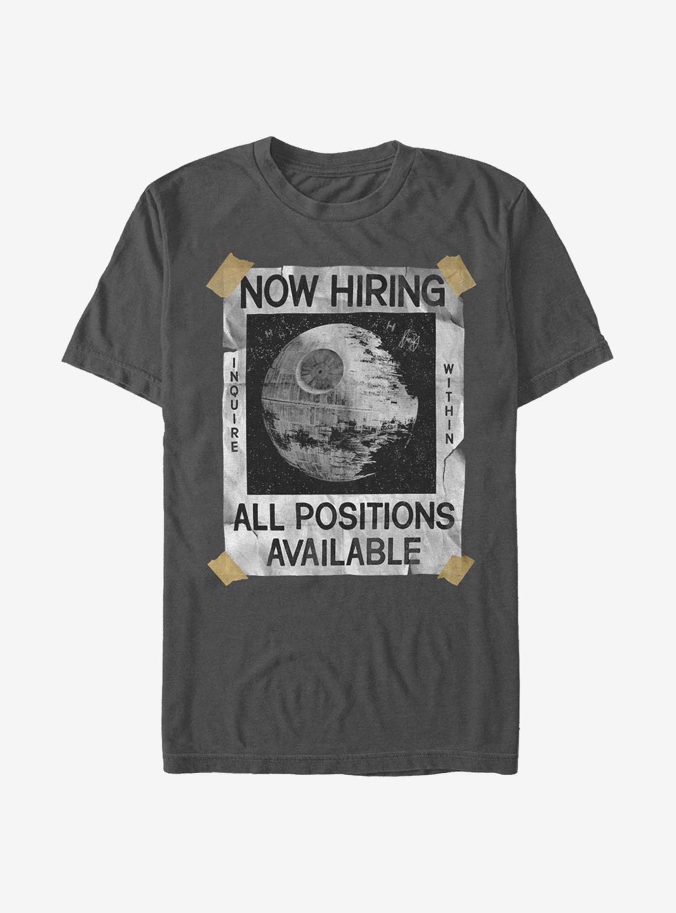 Star Wars All Positions Available Death Star T-Shirt, CHARCOAL, hi-res