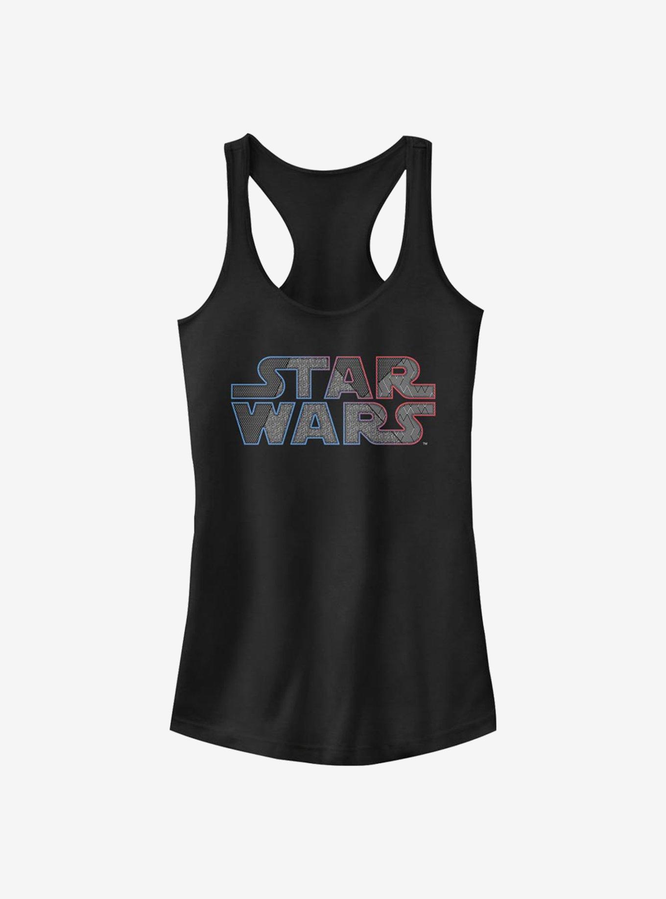 Star Wars Pattern Logo Girls Tank, BLACK, hi-res