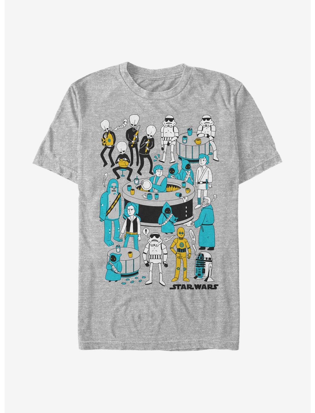 Star Wars Cantina Doodle T-Shirt, ATH HTR, hi-res