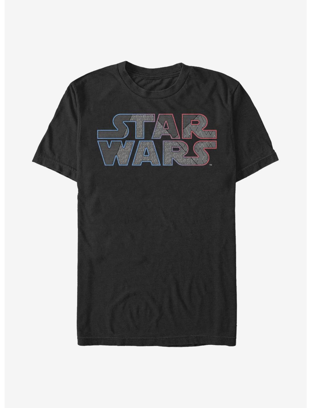 Star Wars Pattern Logo T-Shirt, BLACK, hi-res