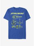Star Wars Ship Specifications T-Shirt, ROYAL, hi-res