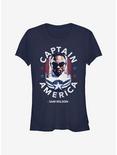 Marvel The Falcon And The Winter Soldier Captain America Sam Wilson Girls T-Shirt, NAVY, hi-res