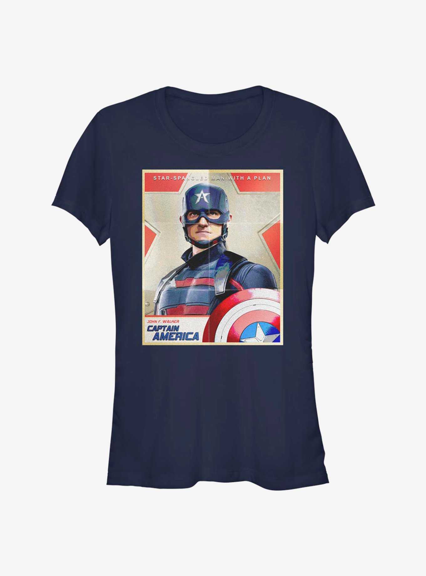 Marvel The Falcon And The Winter Soldier Captain America Poster Girls T-Shirt, , hi-res