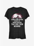 Marvel The Falcon And The Winter Soldier Symbols Girls T-Shirt, BLACK, hi-res