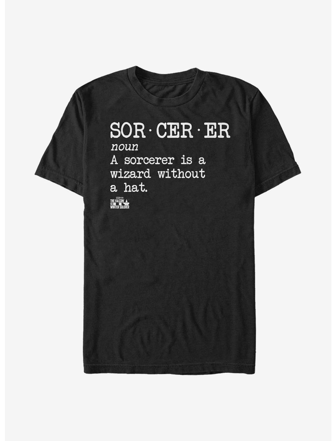 Marvel The Falcon And The Winter Soldier Sorcerer Definition T-Shirt, BLACK, hi-res
