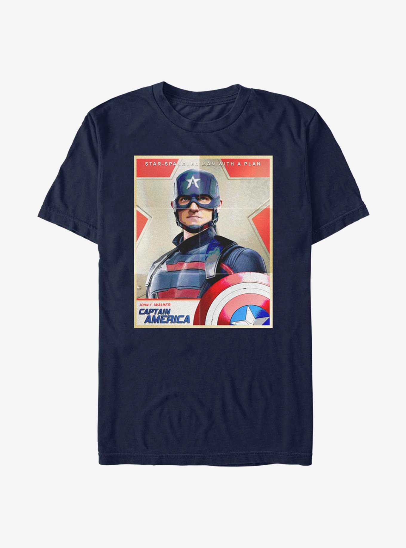 Marvel The Falcon And The Winter Soldier Captain America Poster T-Shirt, , hi-res