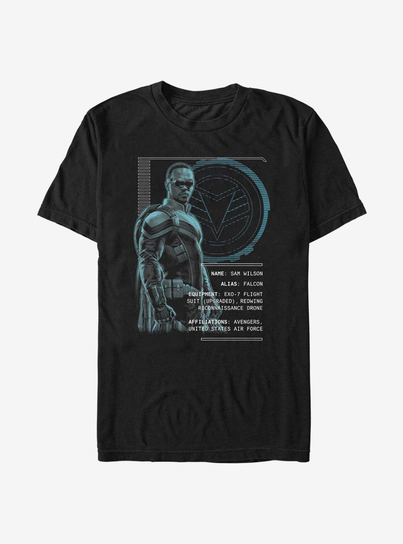 Marvel The Falcon And The Winter Soldier Alias: Falcon T-Shirt, BLACK, hi-res