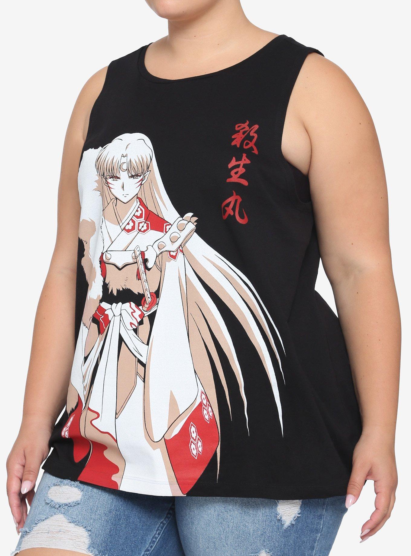 InuYasha Sesshomaru Red & White Girls Muscle Top Plus Size, MULTI, hi-res