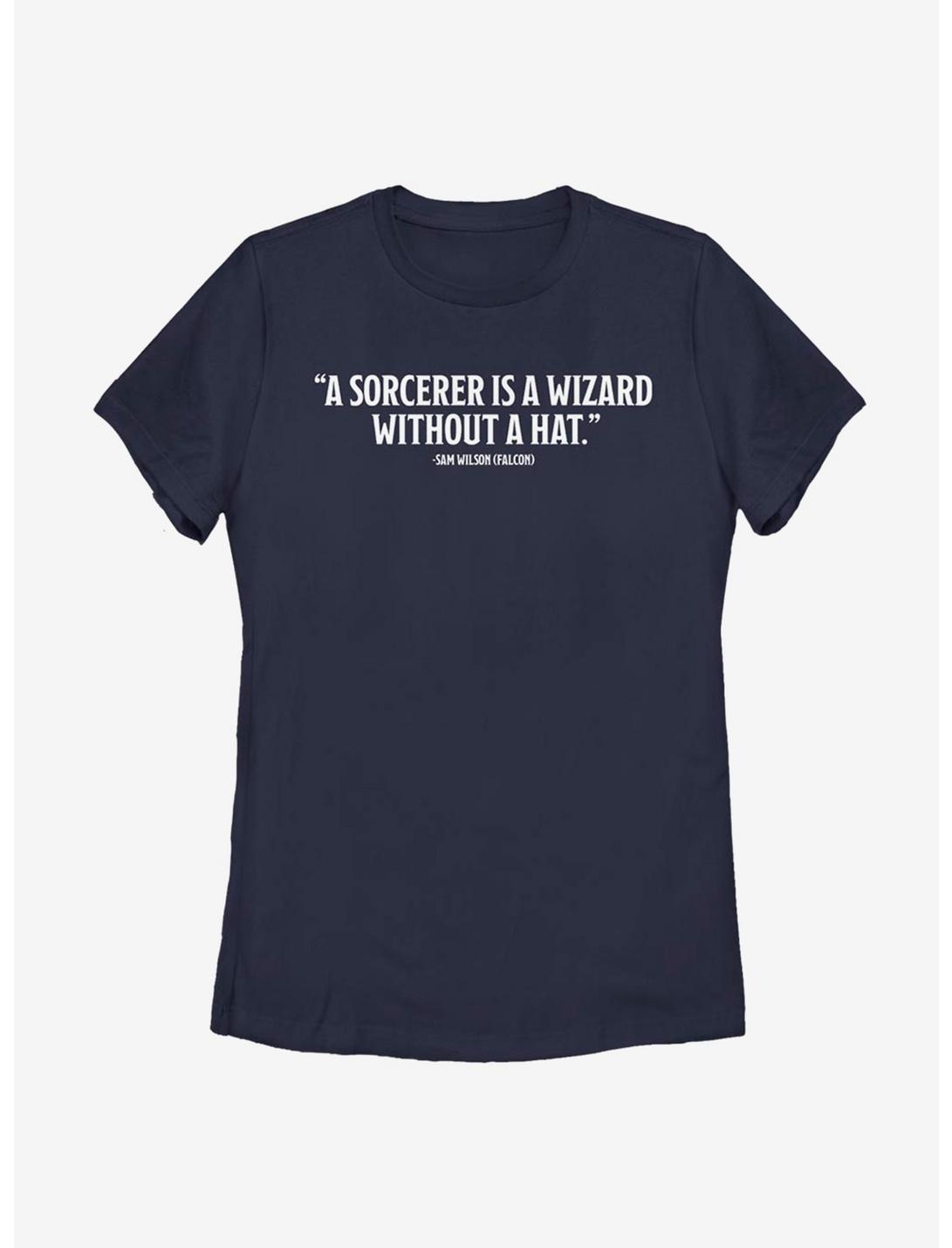 Marvel The Falcon And The Winter Soldier Wizard Without A Hat Womens T-Shirt, NAVY, hi-res
