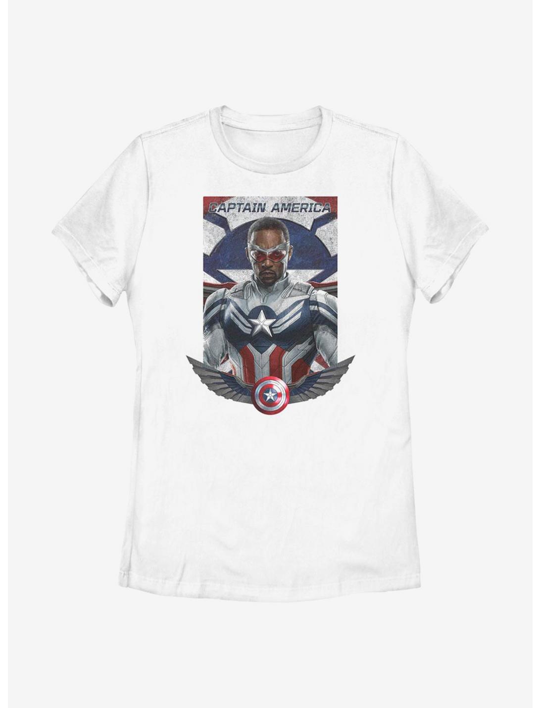 Marvel The Falcon And The Winter Soldier Sam Is Captain America Womens T-Shirt, WHITE, hi-res