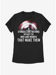 Marvel The Falcon And The Winter Soldier Shield Symbol Womens T-Shirt, BLACK, hi-res
