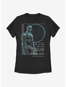 Marvel The Falcon And The Winter Soldier Falcon Stats Womens T-Shirt, , hi-res