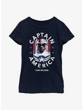 Marvel The Falcon And The Winter Soldier Sam Is Captain America Youth Girls T-Shirt, , hi-res