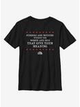 Marvel The Falcon And The Winter Soldier Symbol Quote Youth T-Shirt, BLACK, hi-res