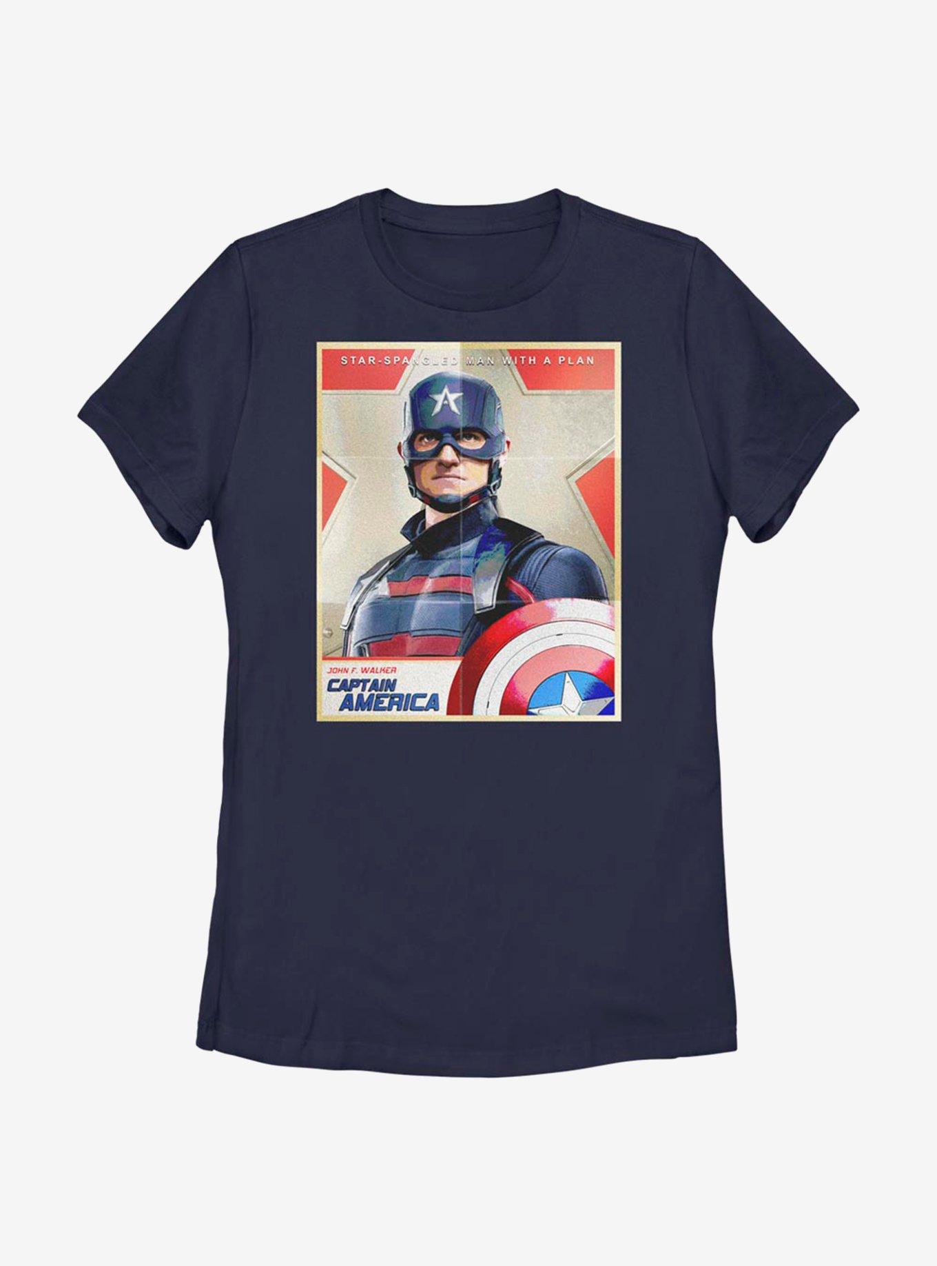 Marvel The Falcon And The Winter Soldier Walker Inspired By Cap Womens T-Shirt, NAVY, hi-res