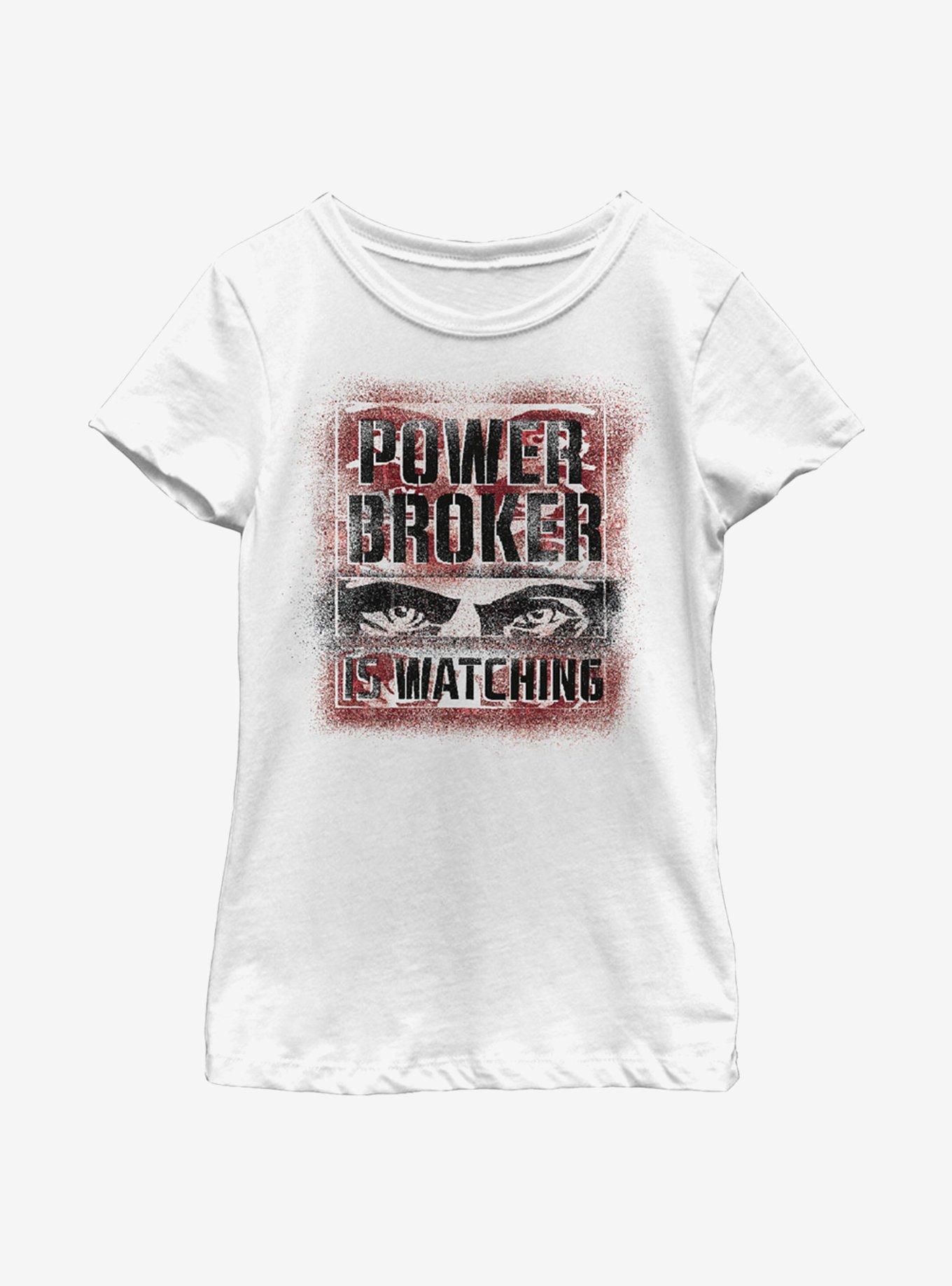 Marvel The Falcon And The Winter Soldier Power Broker Is Watching Youth Girls T-Shirt, , hi-res
