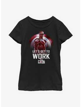Marvel The Falcon And The Winter Soldier Get To Work Youth Girls T-Shirt, , hi-res