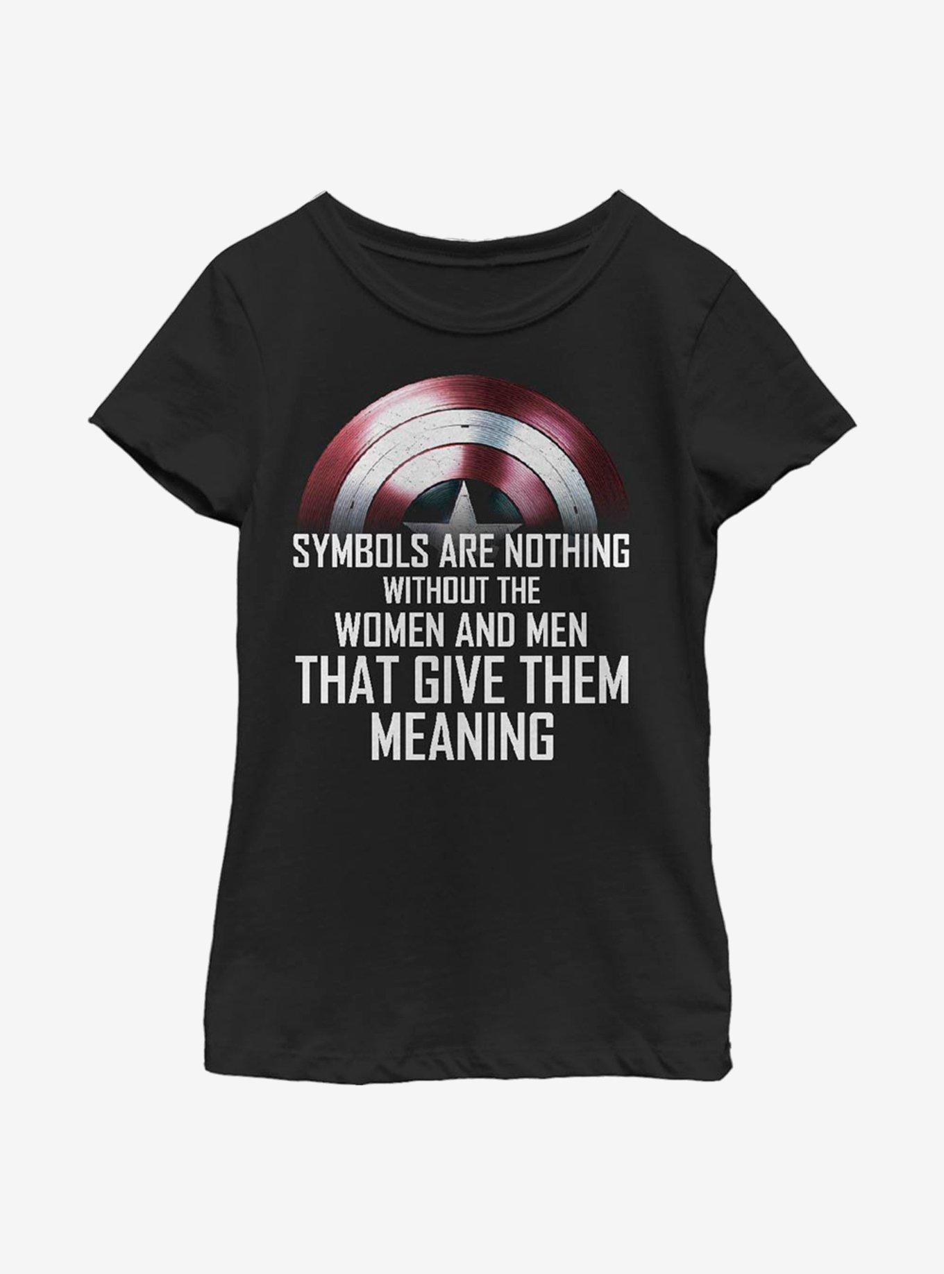 Marvel The Falcon And The Winter Soldier Shield Practice Youth Girls T-Shirt, , hi-res