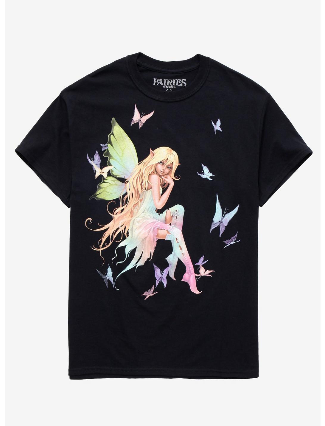 Fairies By Trick Pastel Butterfly Fairy Boyfriend Fit Girls T-Shirt | Hot  Topic