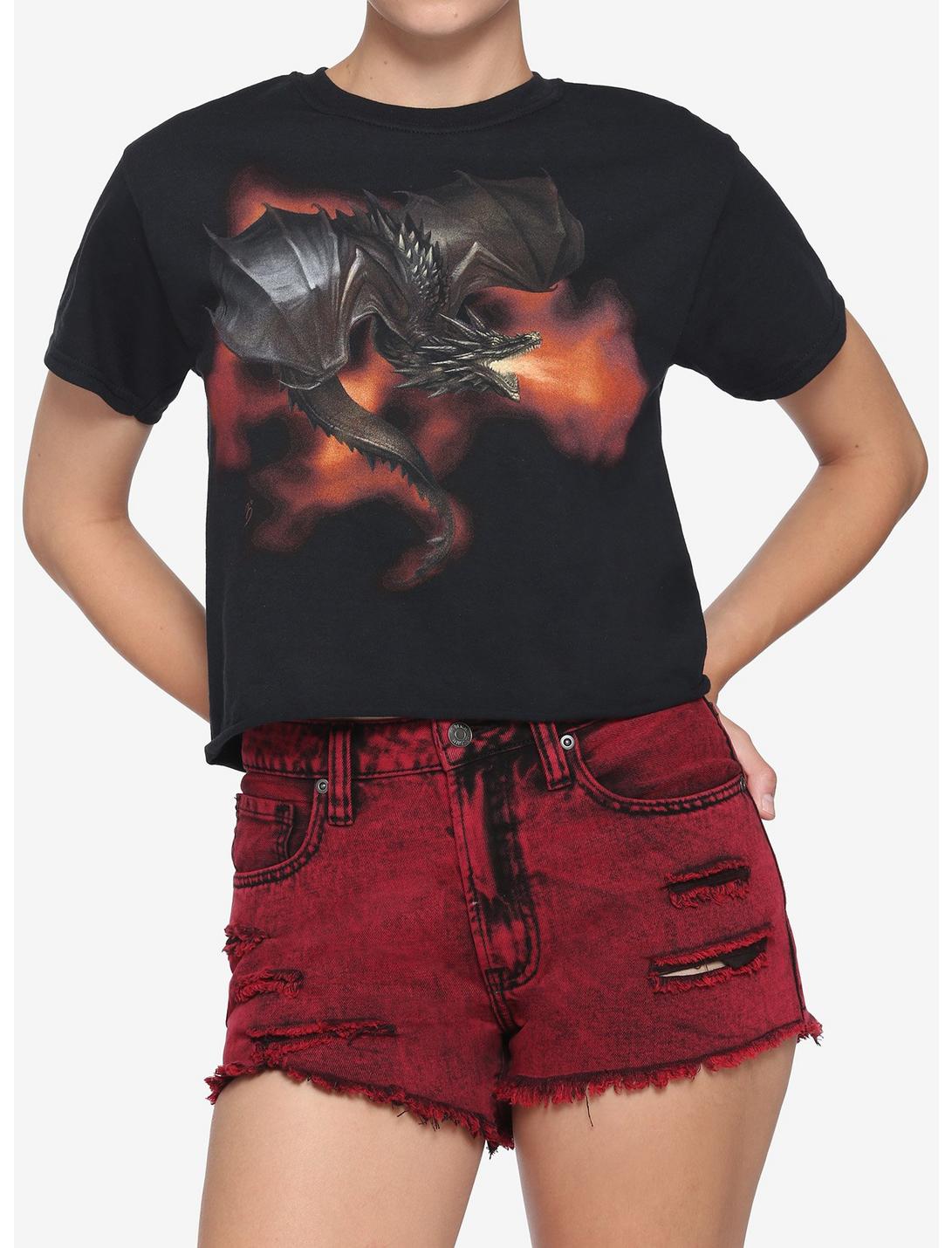 Fairies By Trick Dragon Girls Crop T-Shirt, MULTI, hi-res