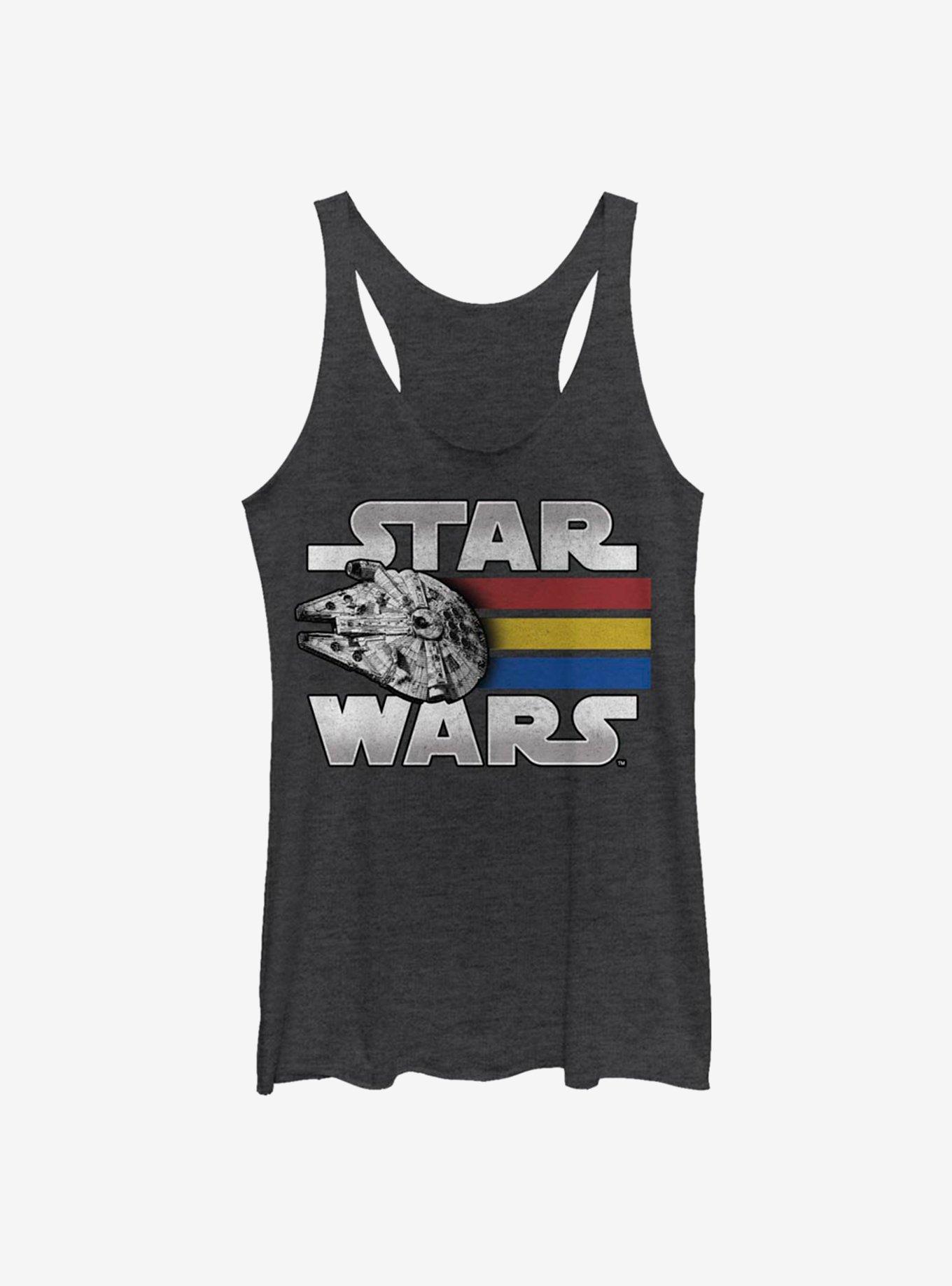 Star Wars Falcon Blast Off Girls Tank Top, BLK HTR, hi-res