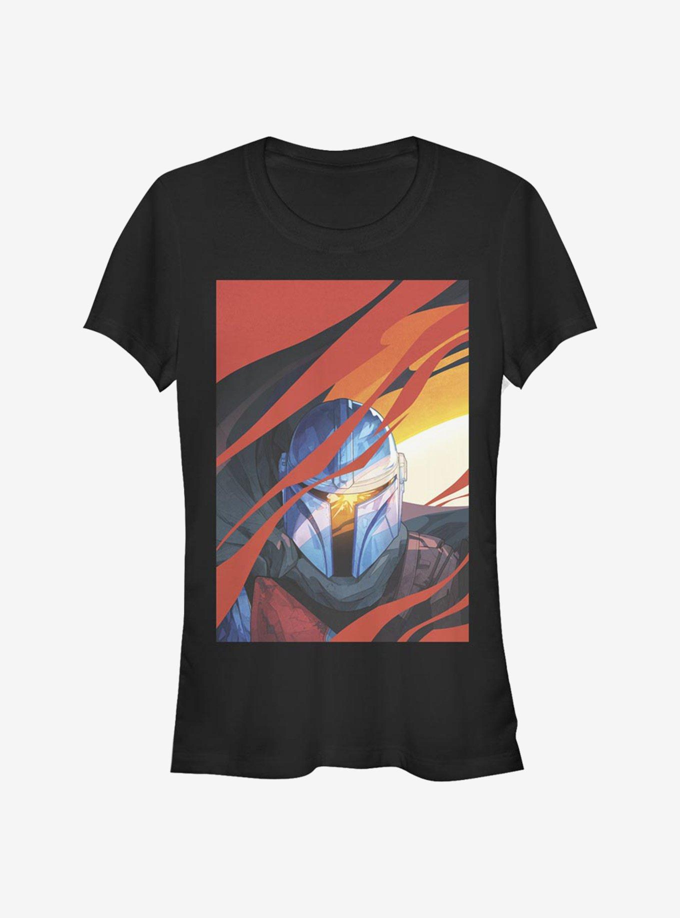Star Wars The Mandalorian Illustrated Mandalorian Girls T-Shirt, , hi-res