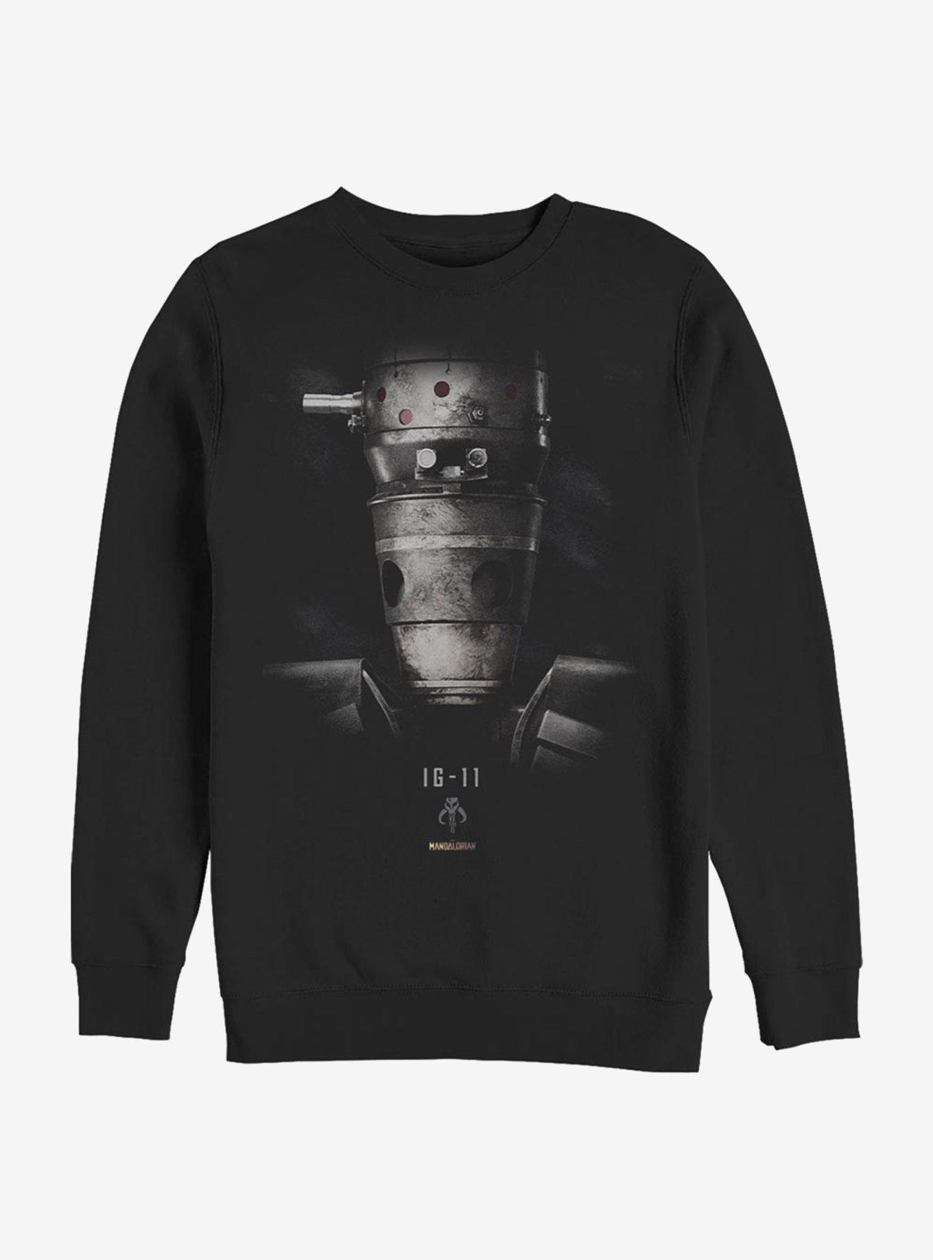 Star Wars The Mandalorian IG-11 Portrait Crew Sweatshirt, BLACK, hi-res