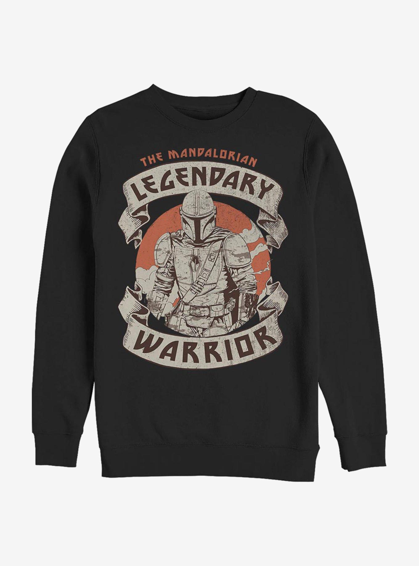 Star Wars The Mandalorian Lone Hunter Crew Sweatshirt, BLACK, hi-res