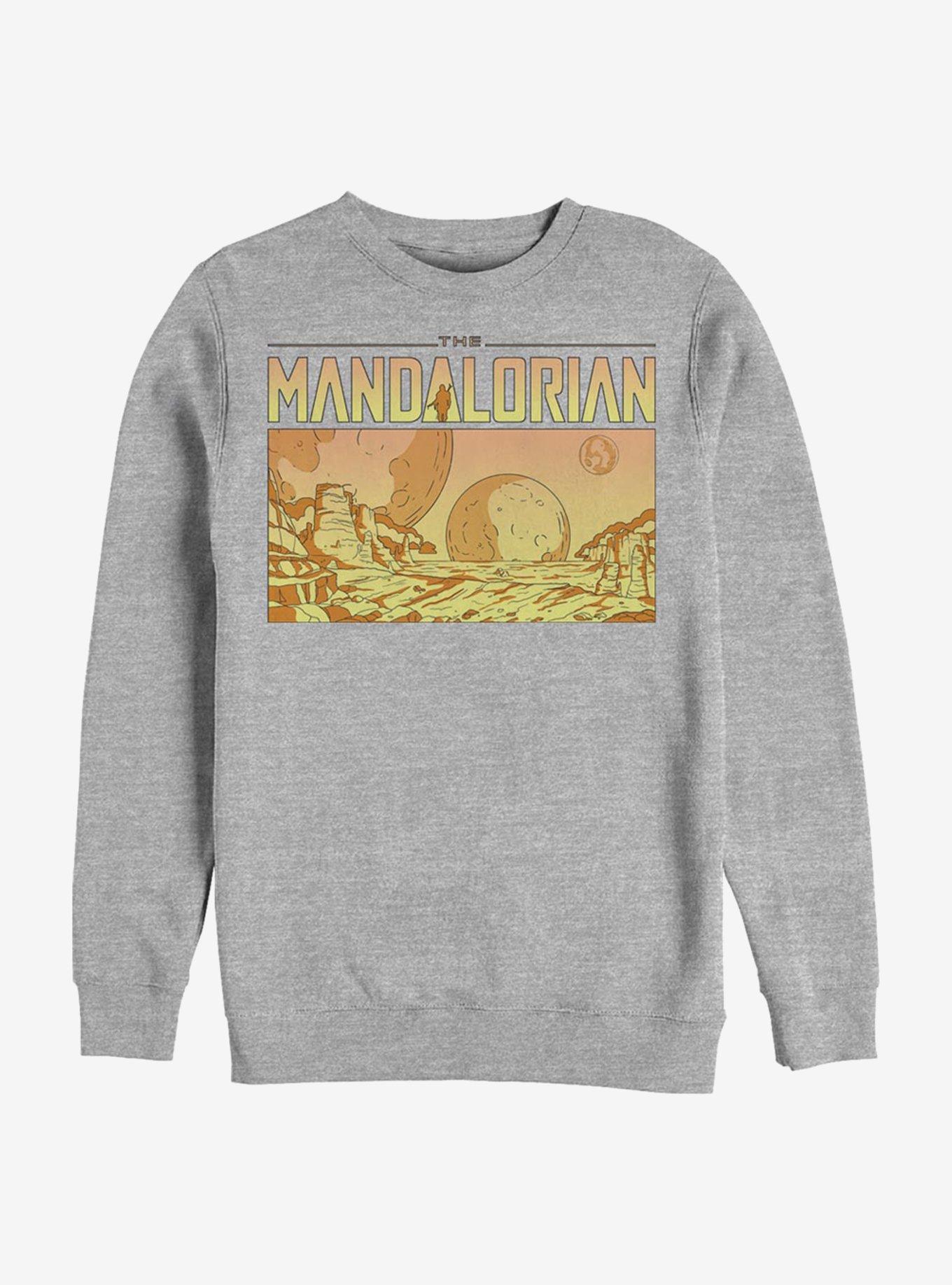 Star Wars The Mandalorian Desert Space Crew Sweatshirt, ATH HTR, hi-res