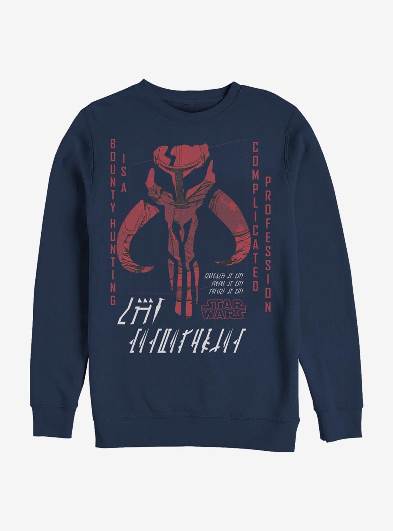 Star Wars The Mandalorian Retro Vengence Crew Sweatshirt, NAVY, hi-res