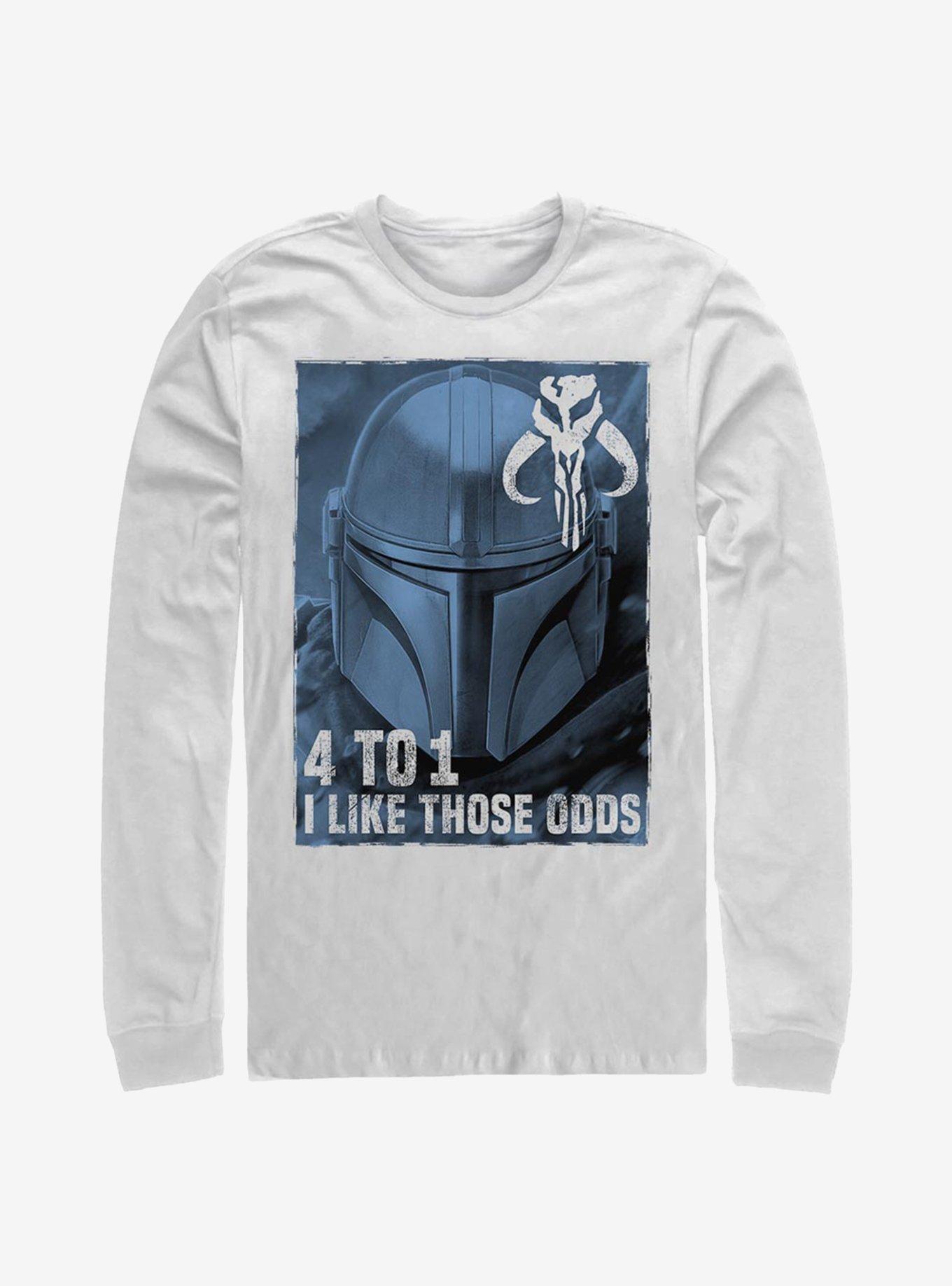 Star Wars The Mandalorian Good Odds Long-Sleeve T-Shirt, WHITE, hi-res