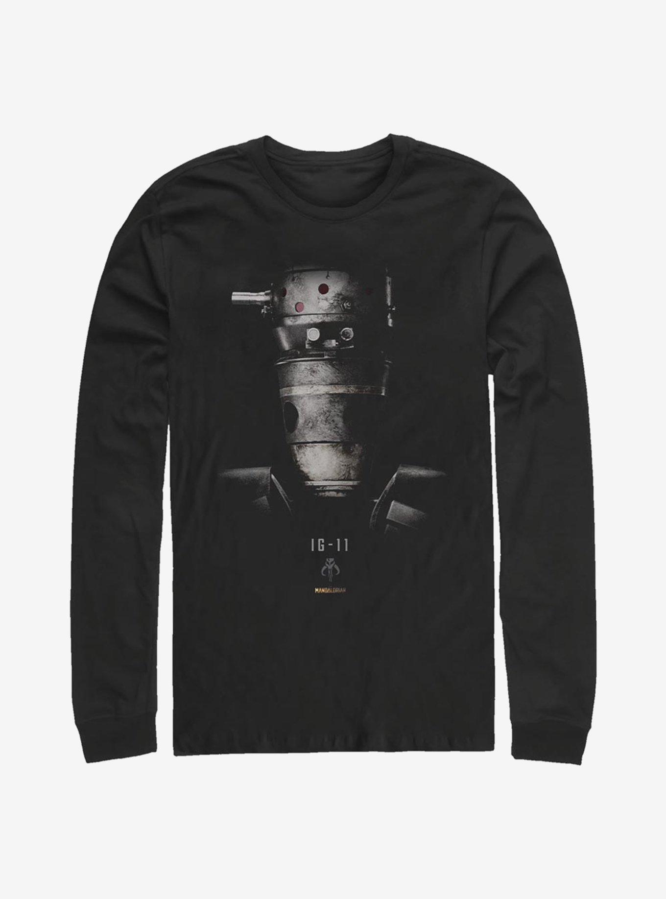 Star Wars The Mandalorian IG-11 Portrait Long-Sleeve T-Shirt, BLACK, hi-res