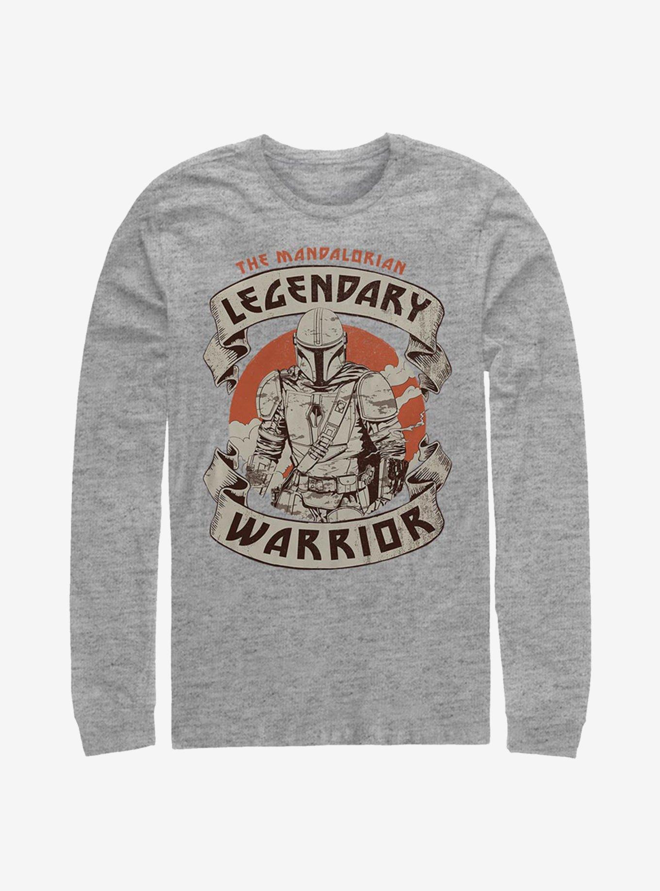 Star Wars The Mandalorian Lone Hunter Long-Sleeve T-Shirt, ATH HTR, hi-res