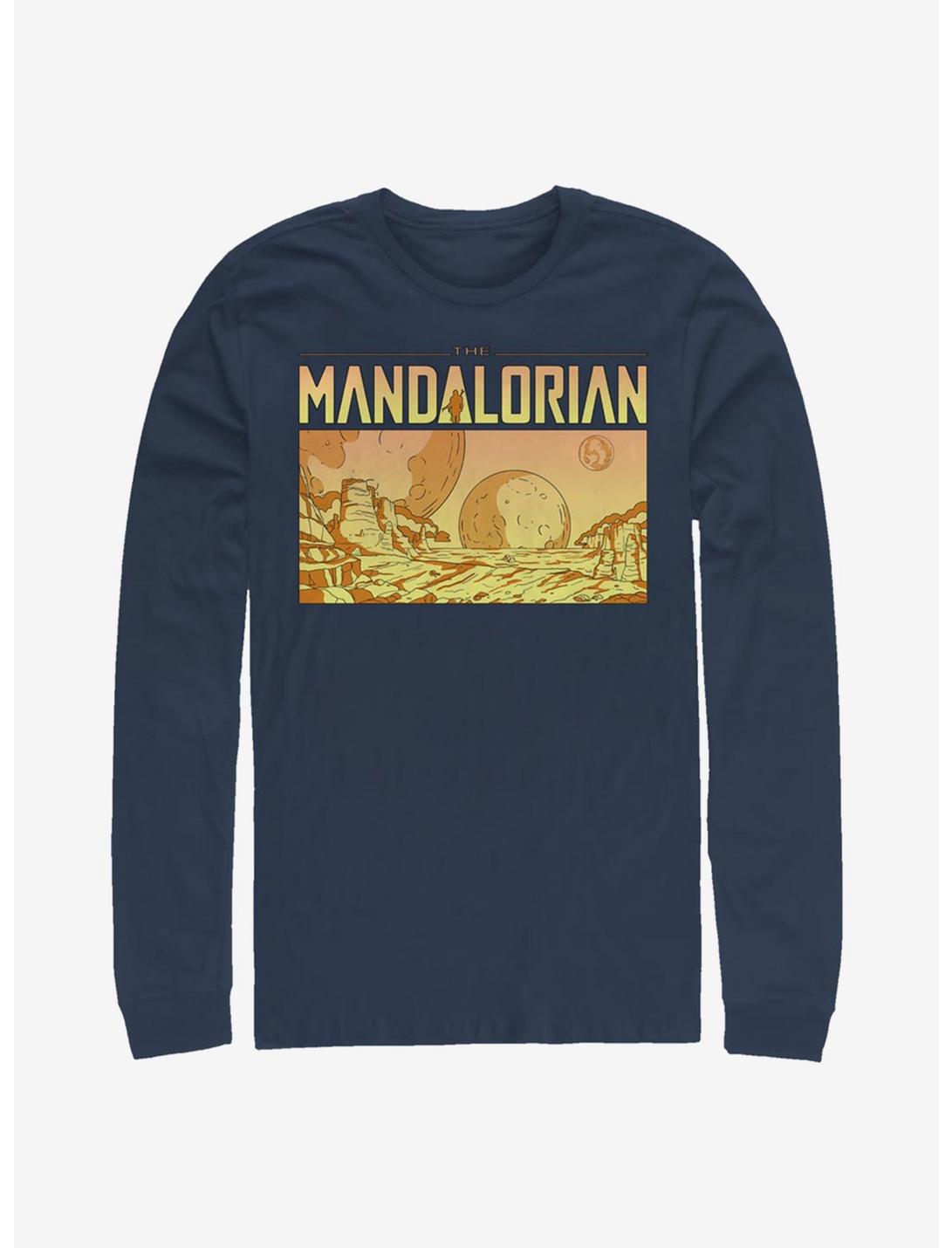 Star Wars The Mandalorian Desert Space Long-Sleeve T-Shirt, NAVY, hi-res