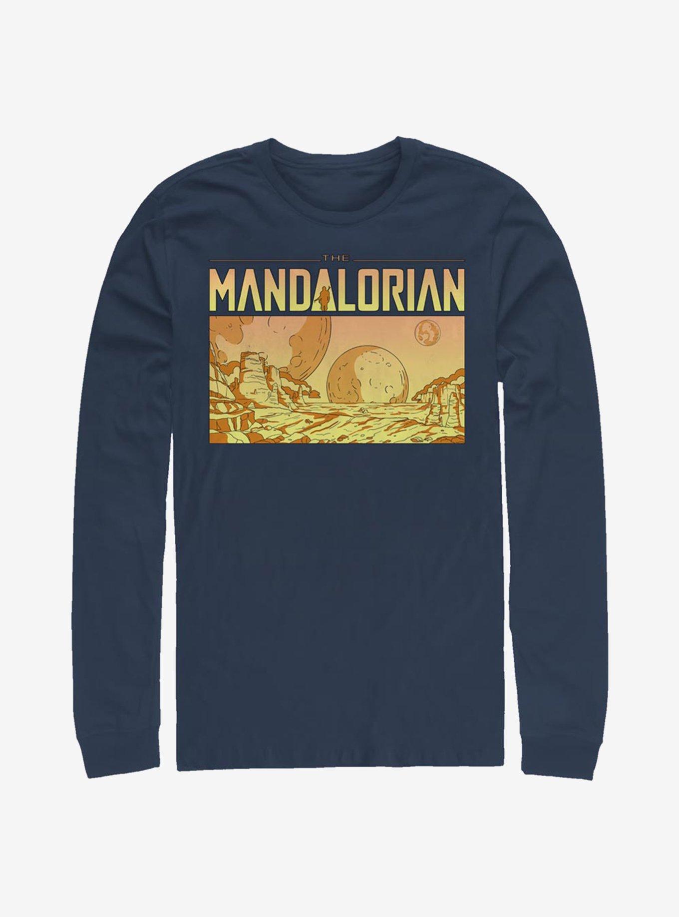 Star Wars The Mandalorian Desert Space Long-Sleeve T-Shirt, NAVY, hi-res