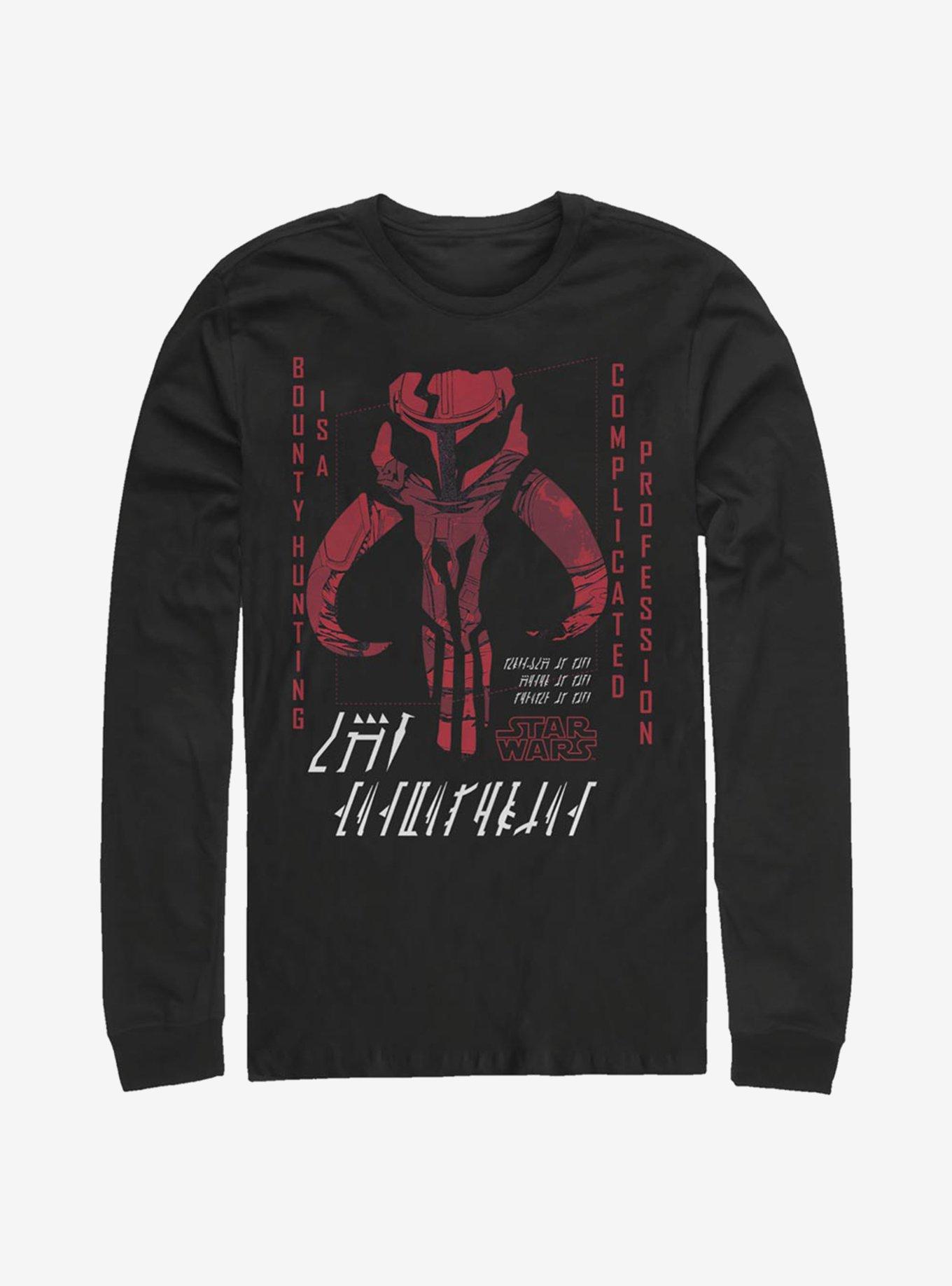 Star Wars The Mandalorian Retro Vengence Long-Sleeve T-Shirt, BLACK, hi-res