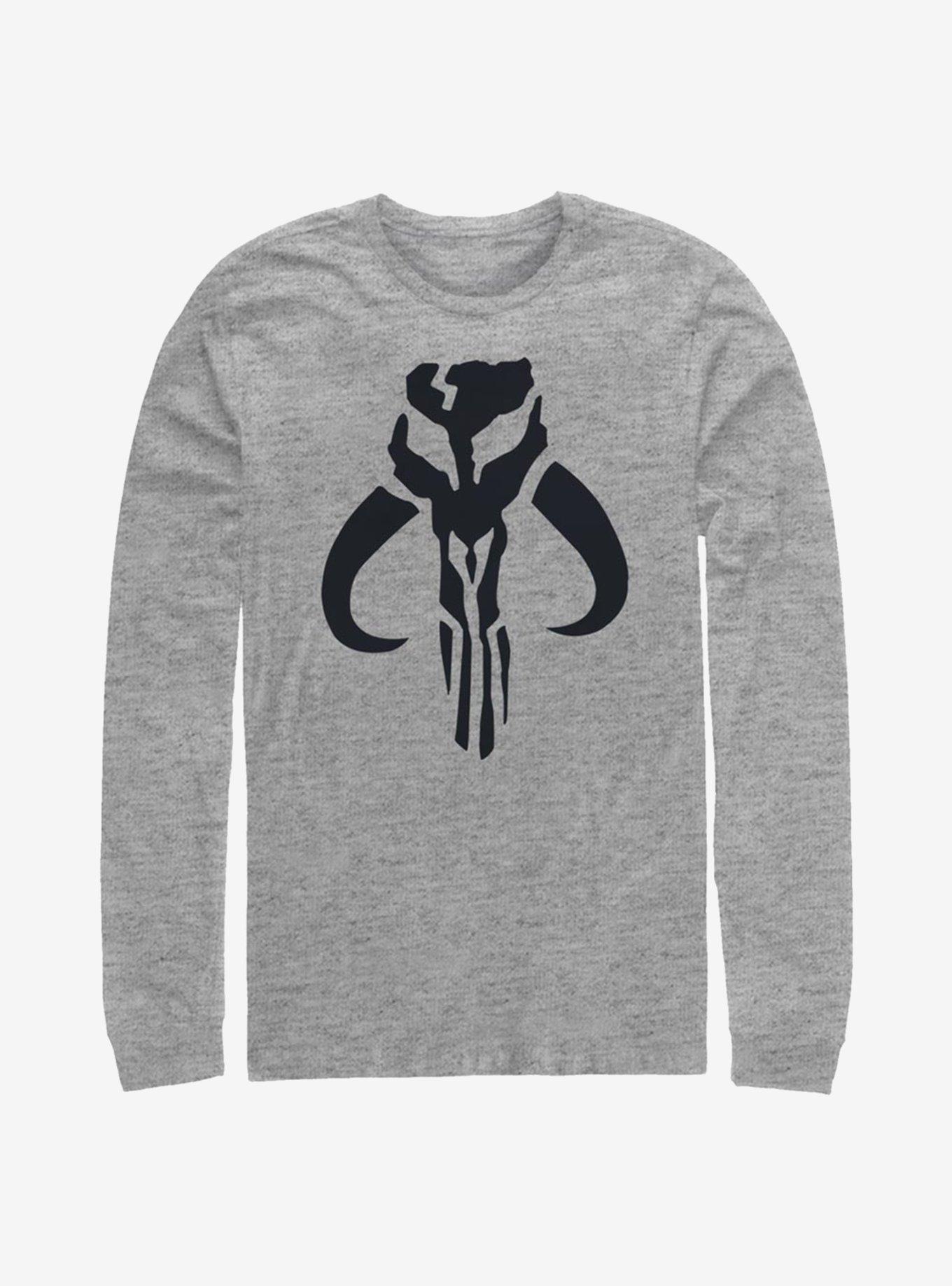 Star Wars The Mandalorian Simple Symbol Long-Sleeve T-Shirt, ATH HTR, hi-res