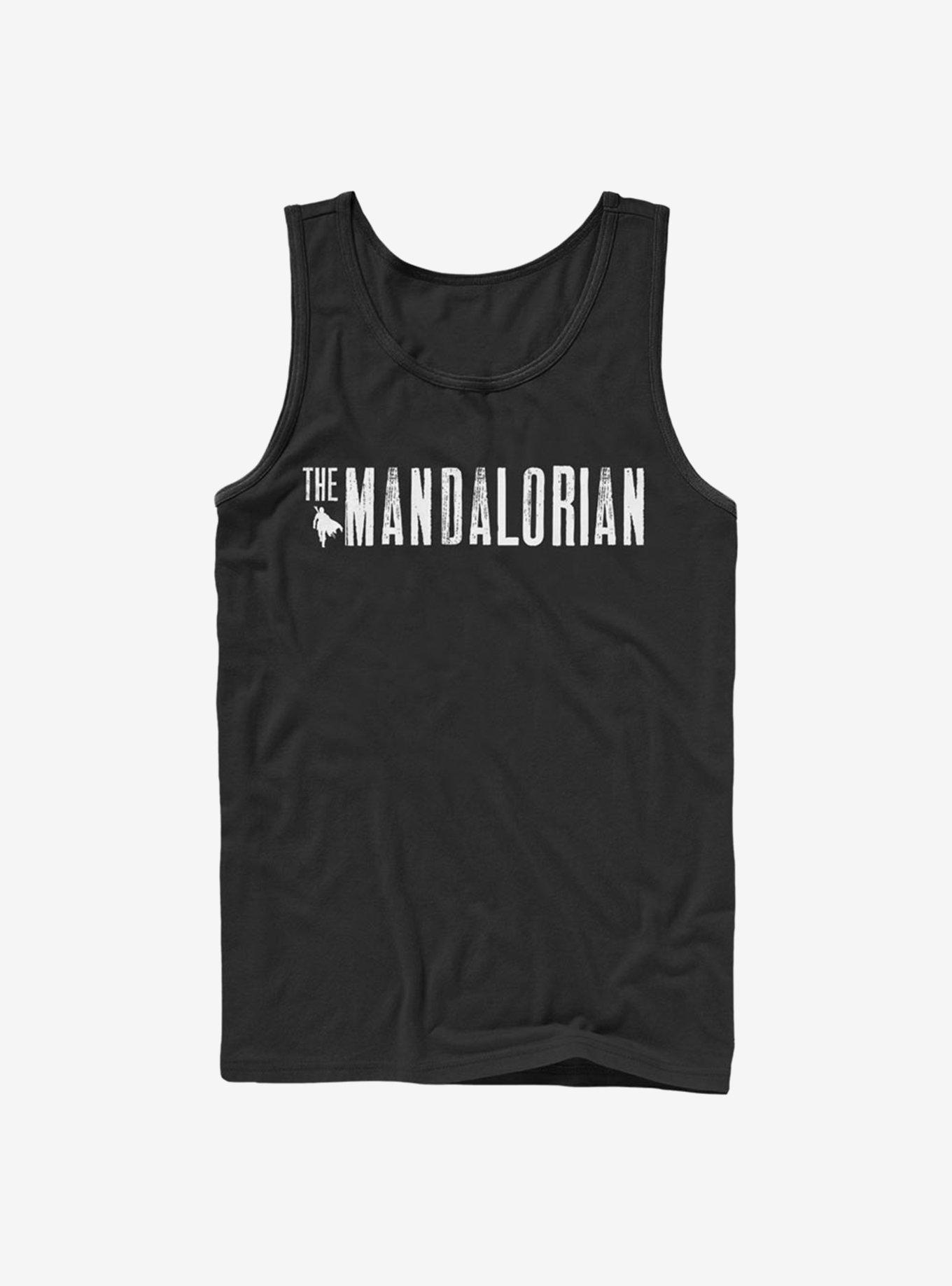 Star Wars The Mandalorian Simplistic Logo Tank, BLACK, hi-res