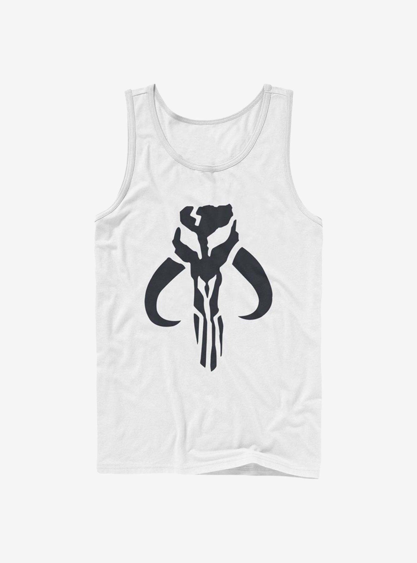 Star Wars The Mandalorian Simple Symbol Tank, WHITE, hi-res