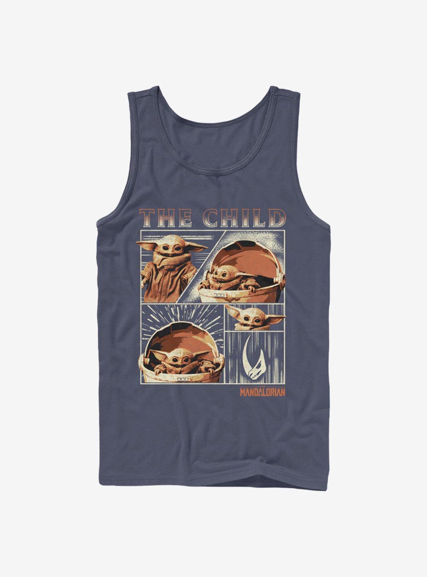 Star Wars The Mandalorian The Child Panel Tank, NAVY, hi-res