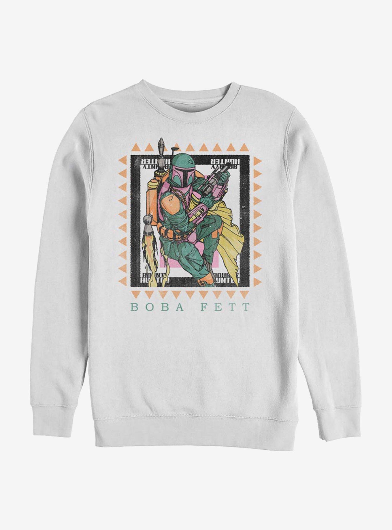Star Wars Boba Fett Hunter Crew Sweatshirt, WHITE, hi-res