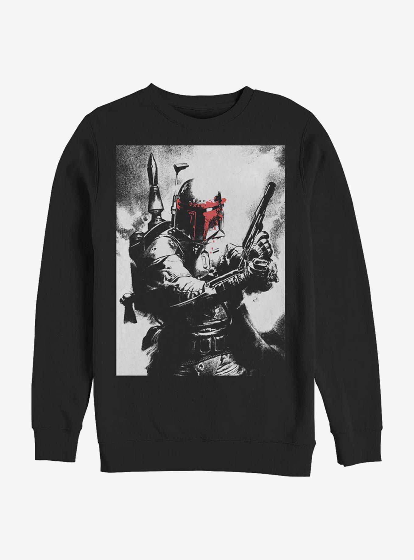 Star Wars Boba Fett Stance Crew Sweatshirt, BLACK, hi-res