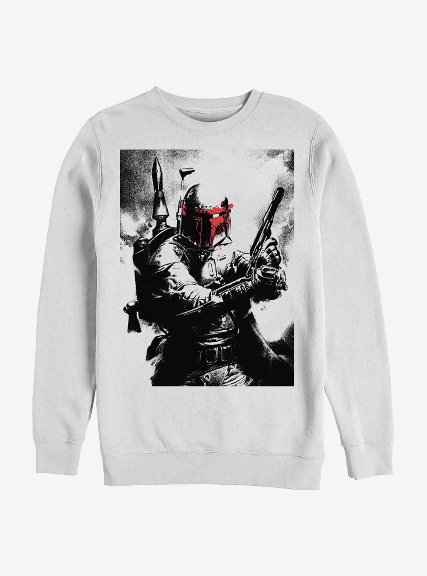 Star Wars Boba Fett Stance Crew Sweatshirt, WHITE, hi-res