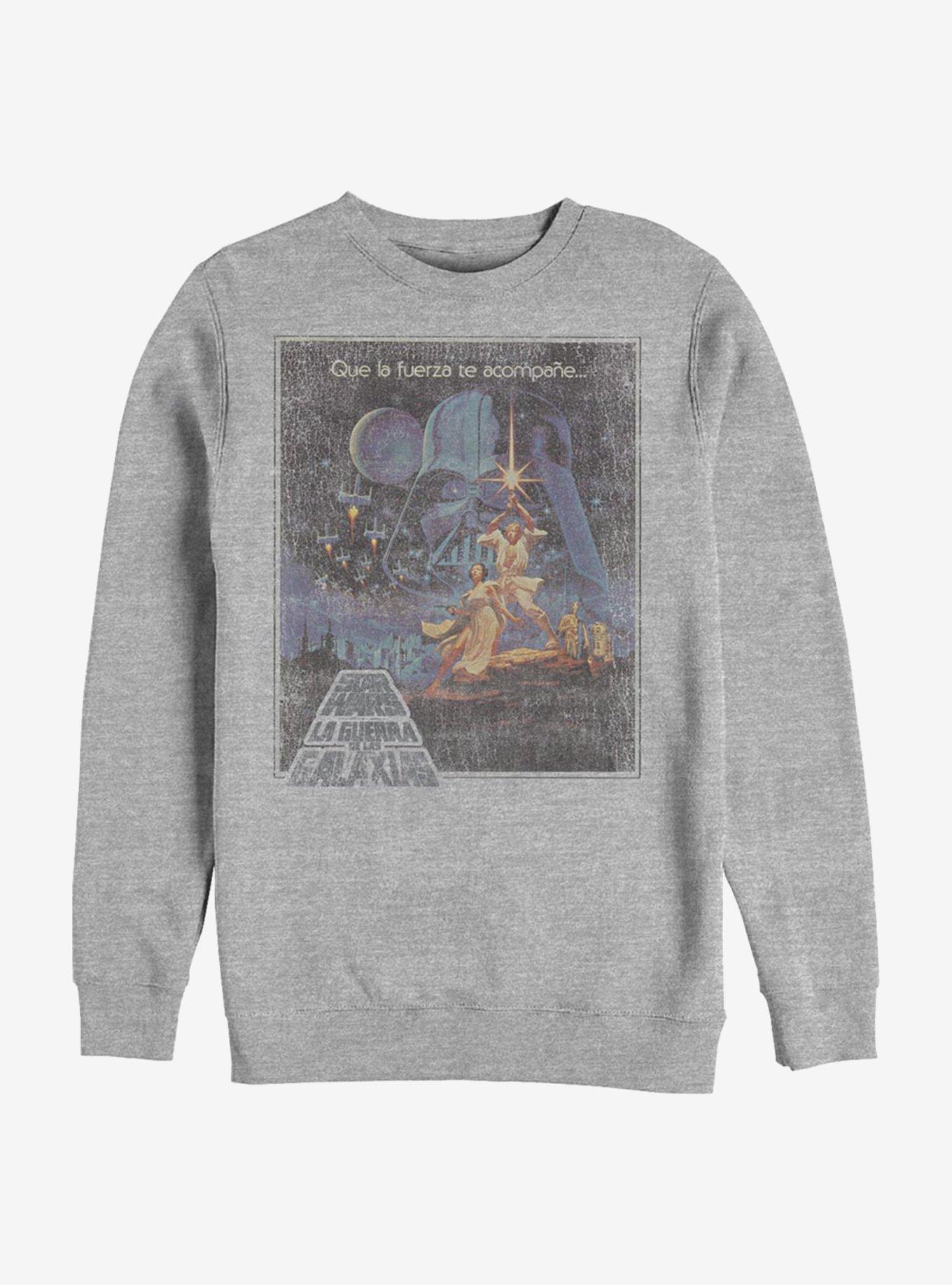 Star Wars Que La Fuerza Crew Sweatshirt - GREY | Hot Topic