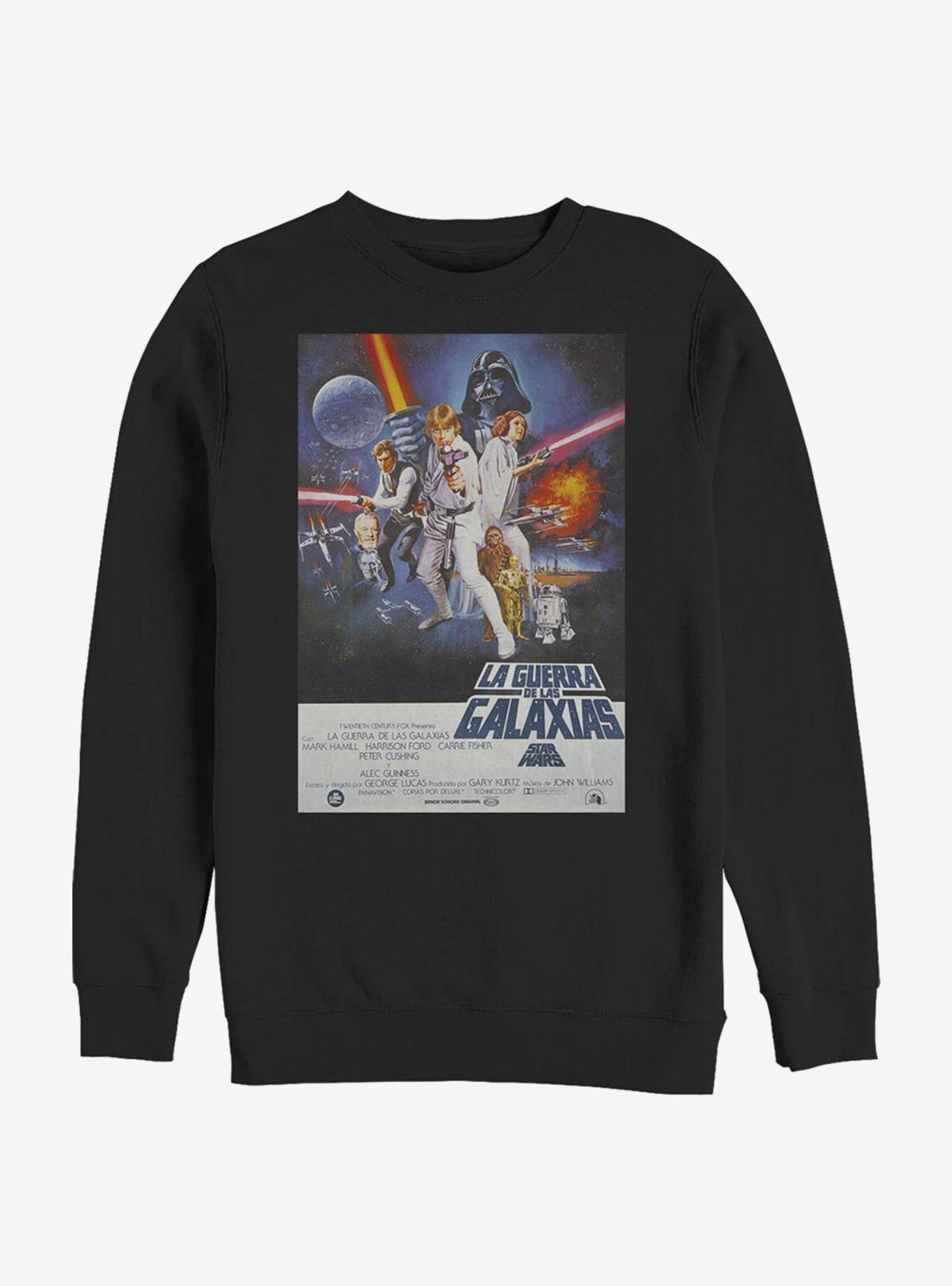 Star Wars Episode IV A New Hope La Guerra De Las Galaxias Poster Sweatshirt, , hi-res