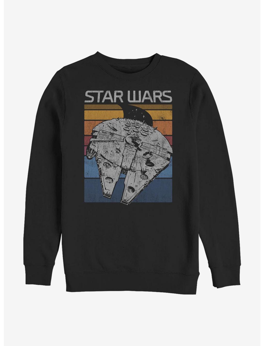 Star Wars Falcon Colors Crew Sweatshirt, BLACK, hi-res