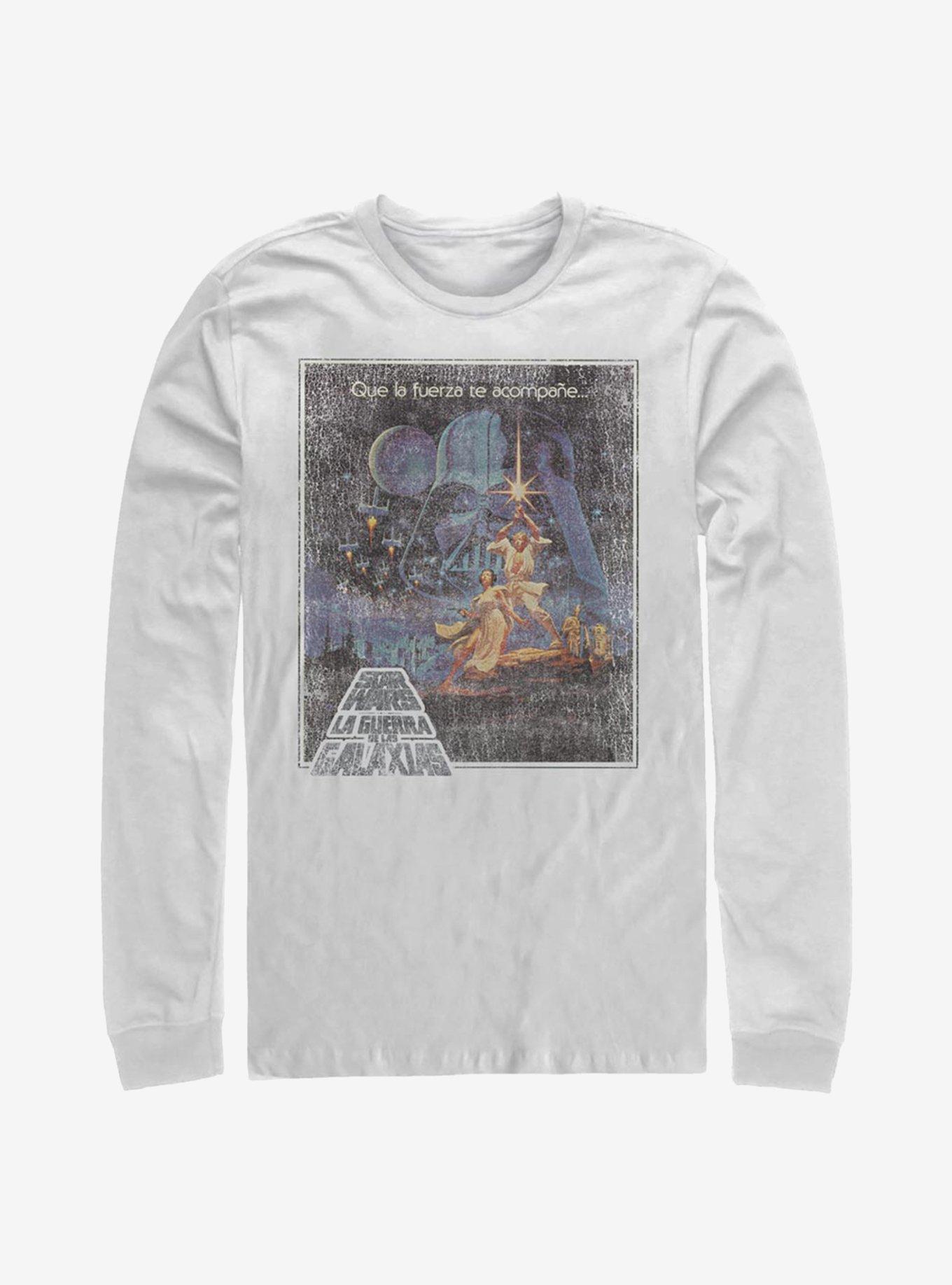 Star Wars Que La Fuerza Long-Sleeve T-Shirt, WHITE, hi-res