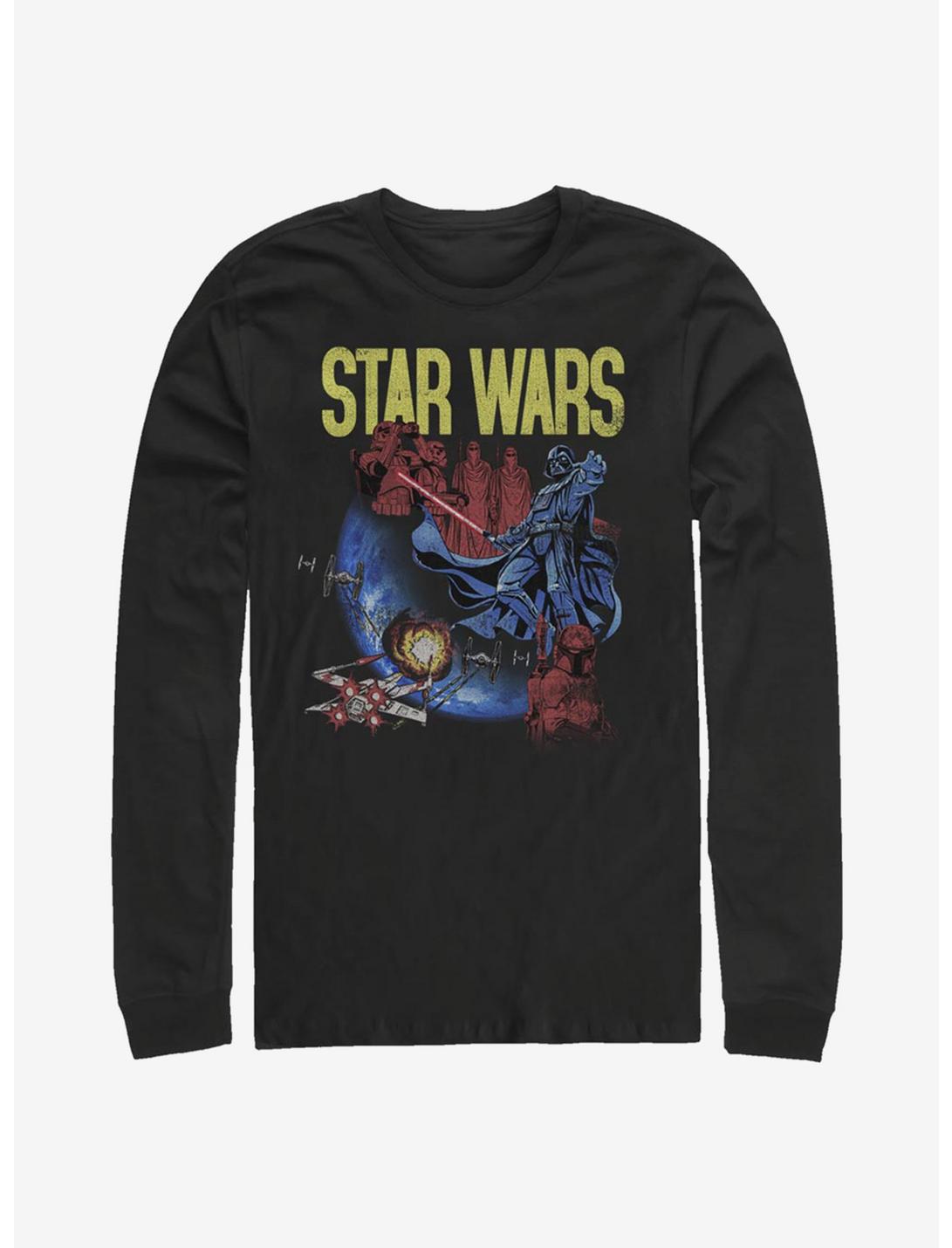 Star Wars Darth Vader Space Long-Sleeve T-Shirt, BLACK, hi-res