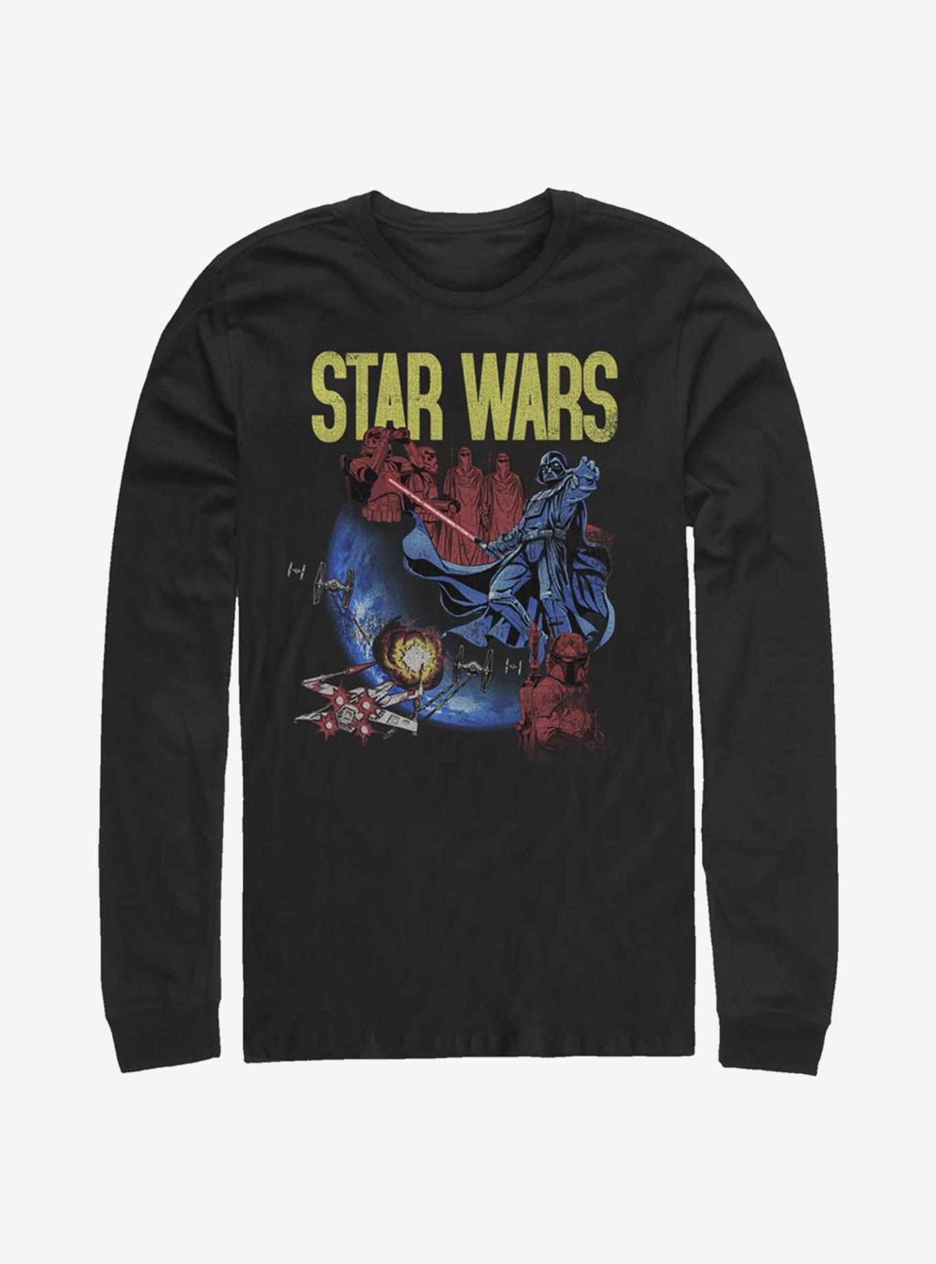 Star Wars Darth Vader Space Long-Sleeve T-Shirt, BLACK, hi-res