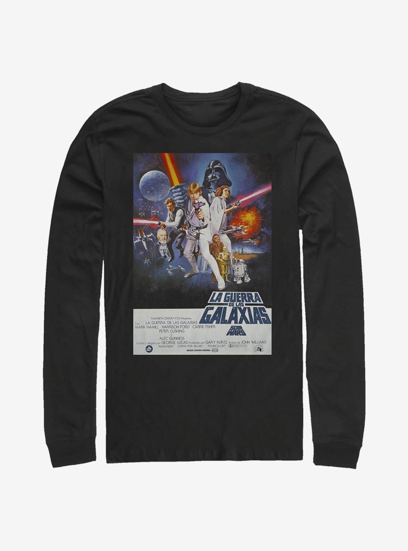 Star Wars Episode IV A New Hope La Guerra De Las Galaxias Poster Long-Sleeve T-Shirt, , hi-res